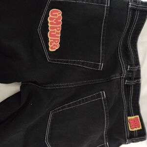 Empyre Black Men's Pants with Red and Yellow Logo